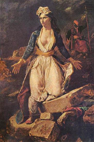 Eugene Delacroix Greece Expiring on the Ruins of Missolonghi china oil painting image